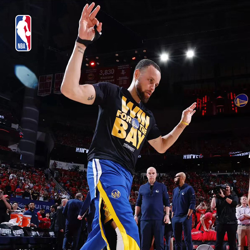 【季后赛T恤】NBA官方雷霆勇士队季后赛应援纯棉短袖T恤男女