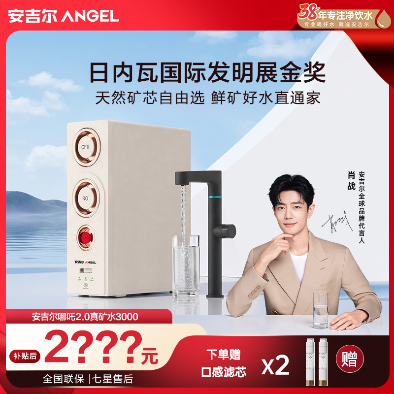 安吉尔净水器哪吒2.0真矿水大通量厨下净水器净水器推荐家用