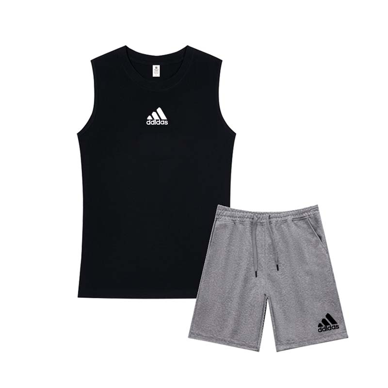 无袖背心男士穿搭高级感套装夏季凉感宽松休闲轻奢痞帅两件套