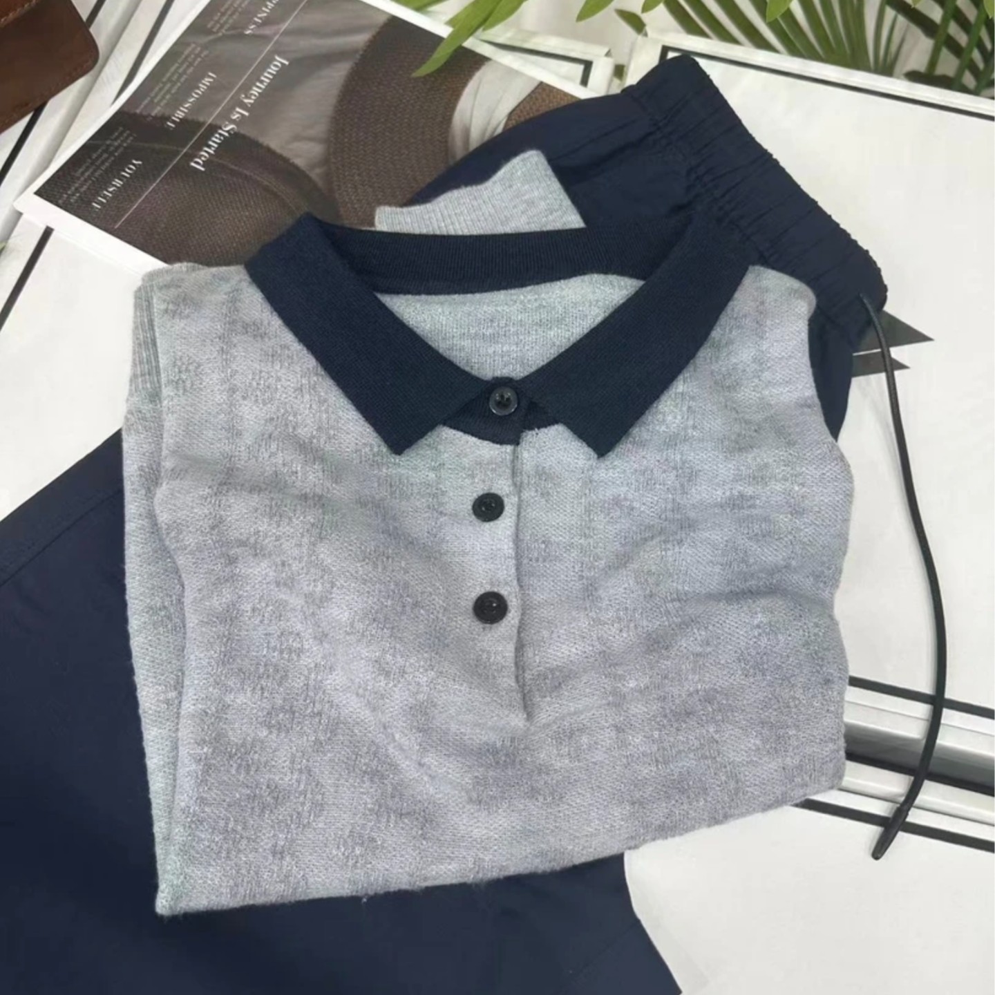 0A16【家同灰天鹅】2025新款夏季百搭时尚套头针织衫