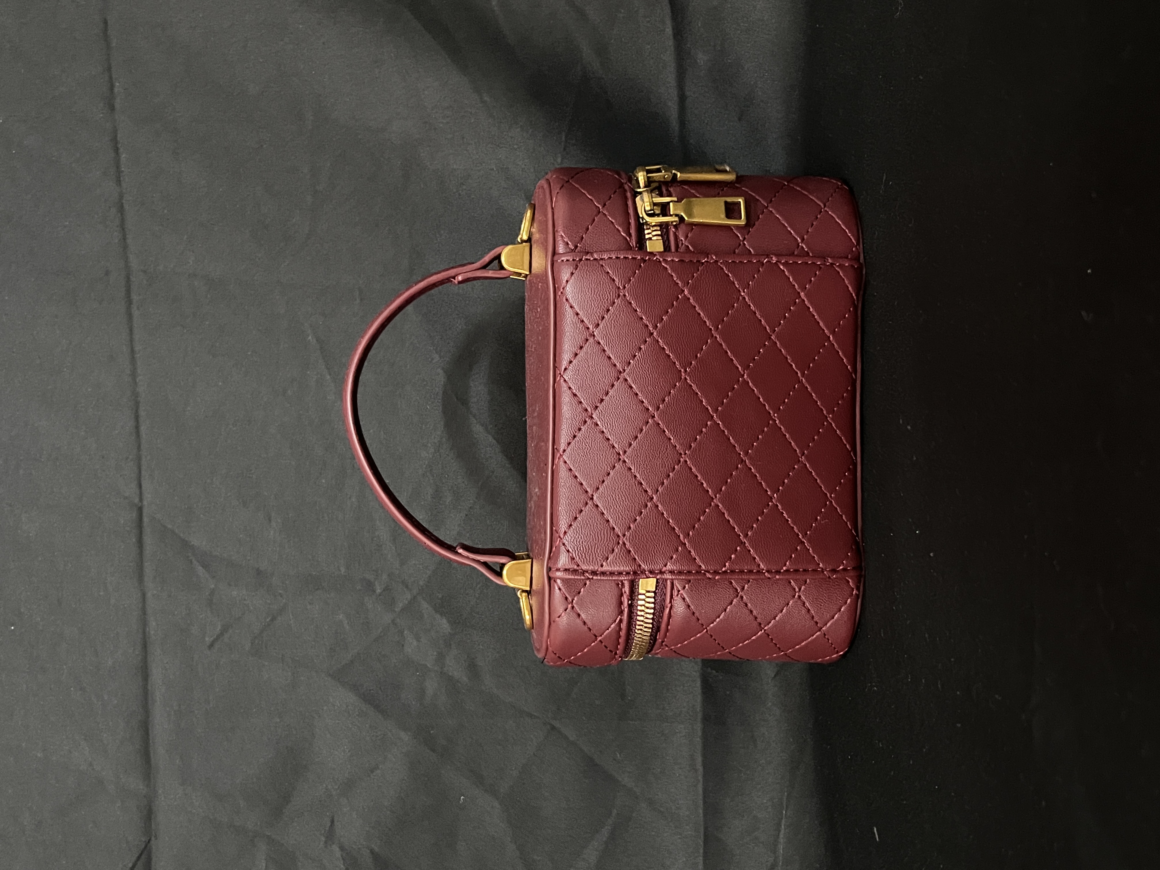 LQ-WITH-QUEEN真皮女包1桶手提包红色