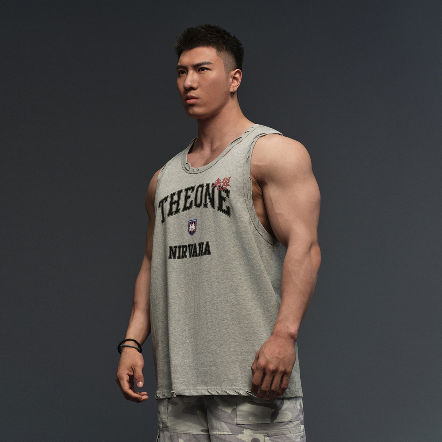 无畏东方无双凤凰盾标破洞背心7A抗菌凉感夏季显大硬核