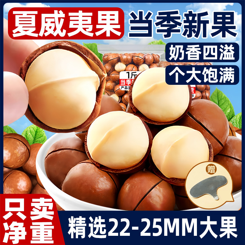 【24年年新货夏威夷果】果仁饱满大颗粒量贩装奶香味精选特大果