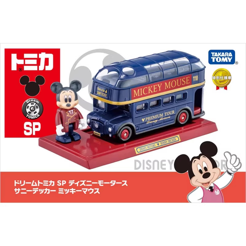 TOMY/多美卡迪士尼合金小汽车模型玩具摆件米奇阳光甲板车949381