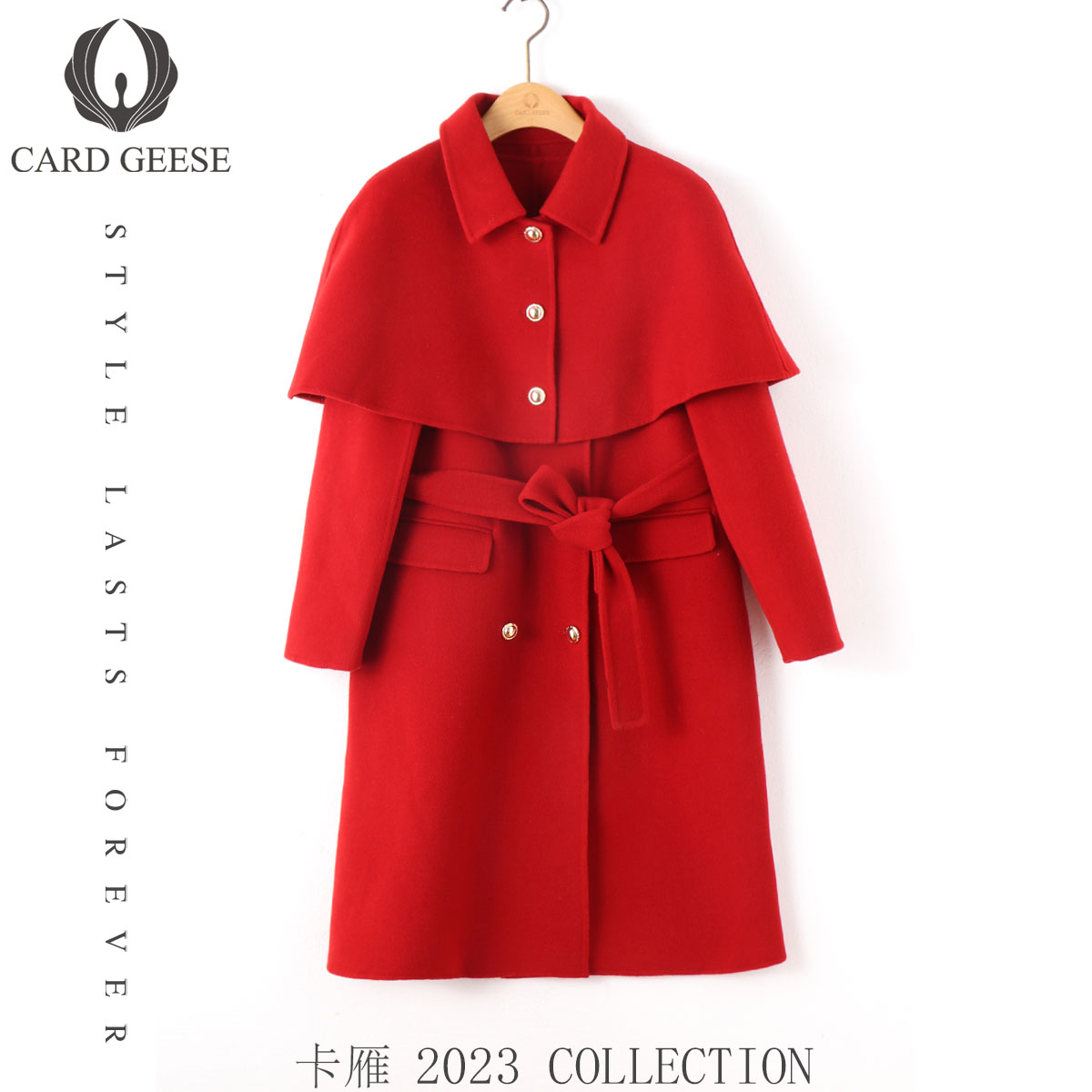 【千颂妮专享】CARD GEESE/卡雁 新款大衣#AKY-23D3050-2336