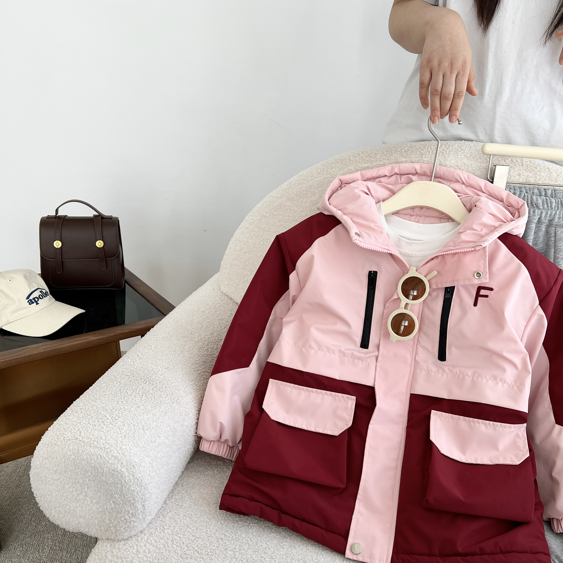 【王北北】冬季新款女童韩版百搭加厚上衣中大童儿童外套JMYD35754