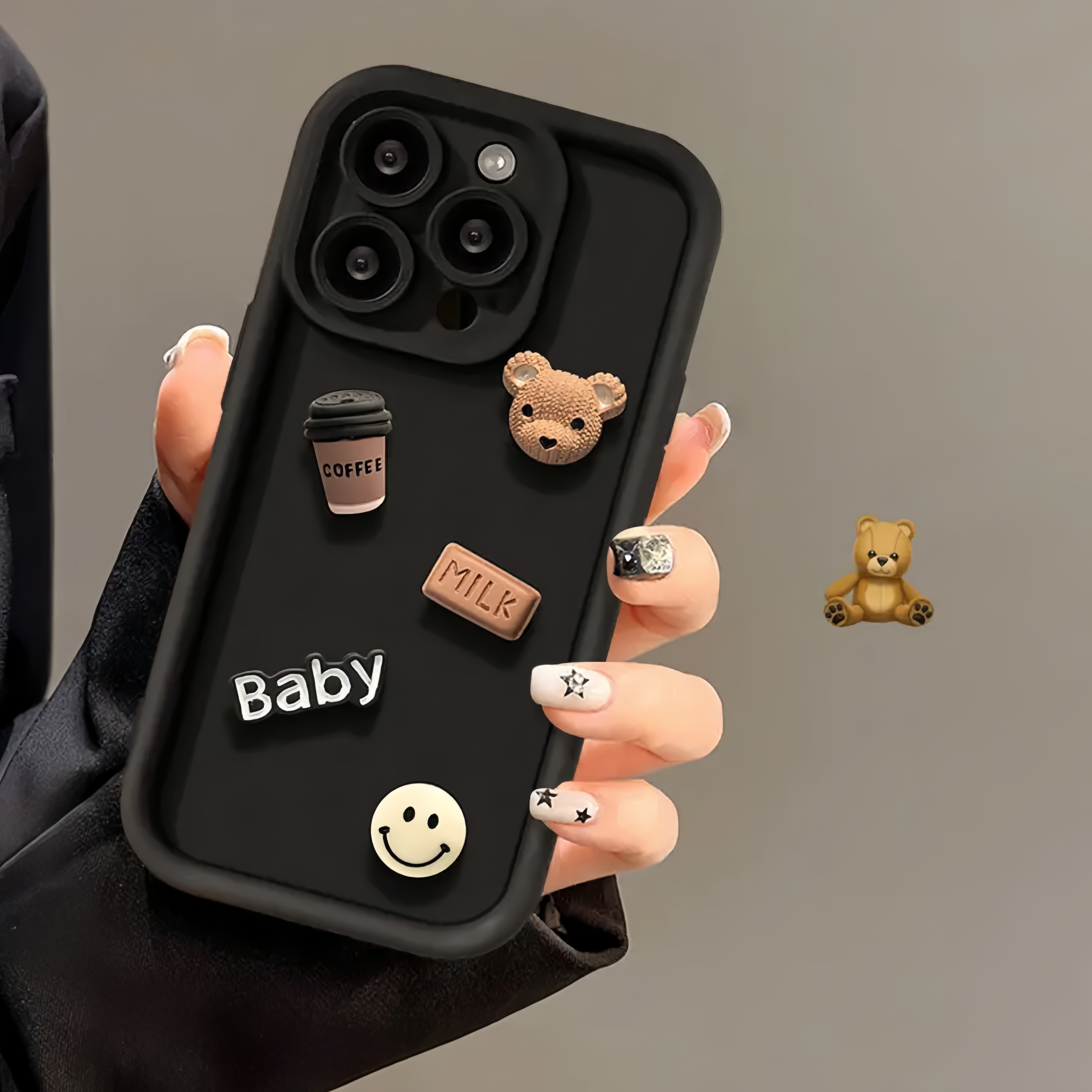 baby熊立体公仔适用于13苹果14promax华为vivo小米oppo软手机壳12