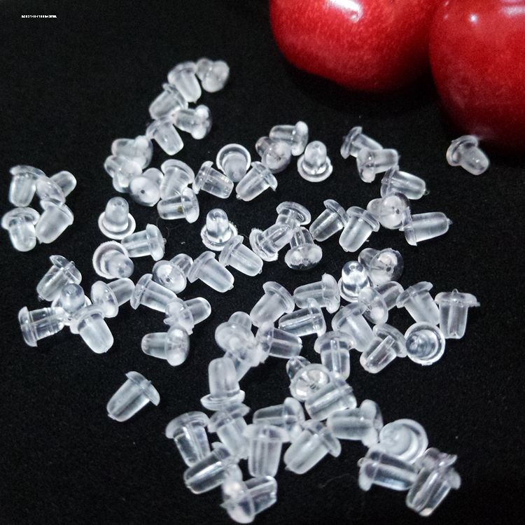 耳钉通用迷你硅胶耳帽环保透明防水防滑手工堵头时尚简约饰品配件