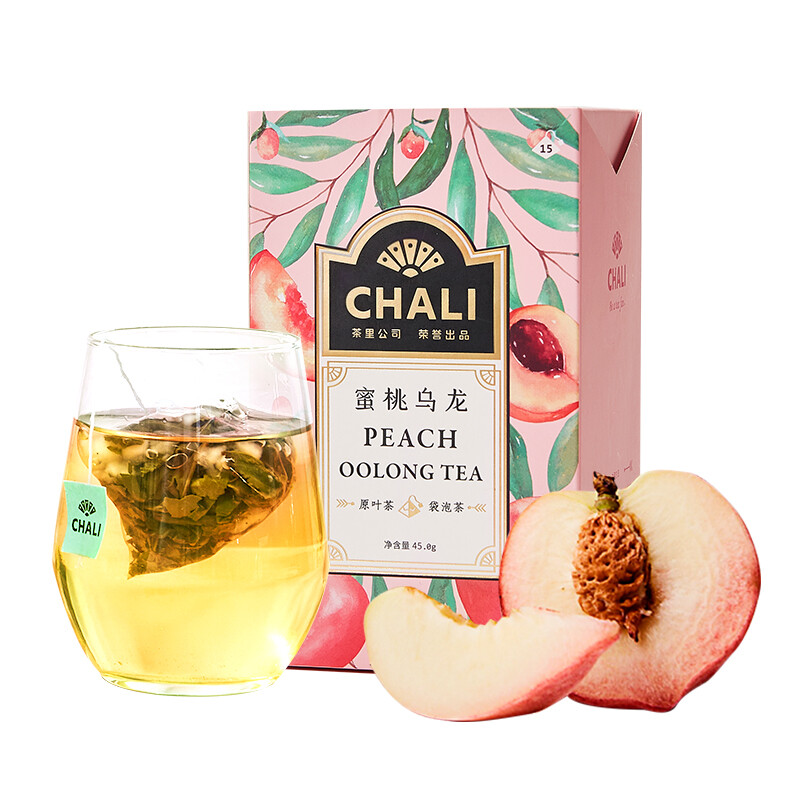 CHALI茶里 蜜桃乌龙茶茶包茶叶白桃乌龙水果茶袋泡茶45g 15包/盒