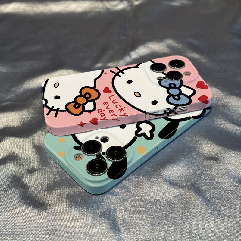苹果/华为/荣耀/小米/oppo/vivo通用卡通凯蒂猫情侣全包手机壳