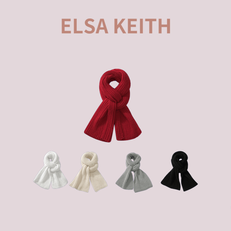 ELSA KEITH本命年圣诞针织围巾女日系秋冬时尚百搭潮流学生保暖男