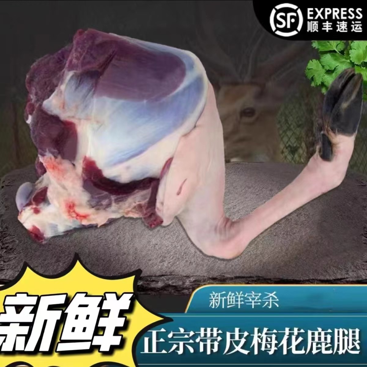 【梅花鹿整腿】新鲜梅花鹿整腿人工散养包邮