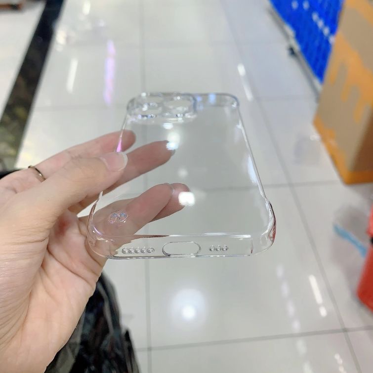 新款苹果15promax透黑无边框iPhone14Pro透明超薄简约13亚克力壳