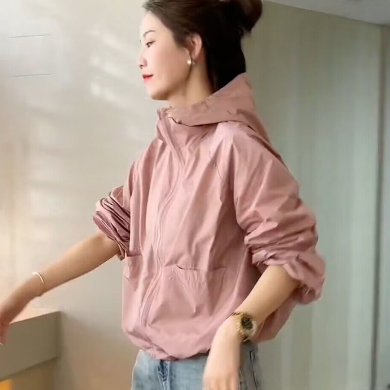 轻薄连帽防晒衣女夏季2023新款户外透气百搭防晒服外套时尚开衫潮