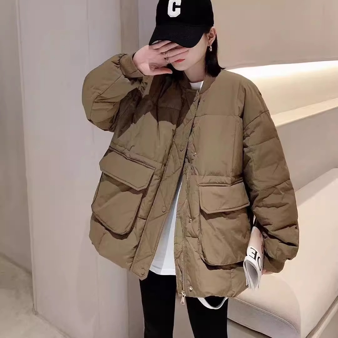 葛絮2023秋冬新款韩版欧货女百搭短款小个子棒球棉服外套面包服
