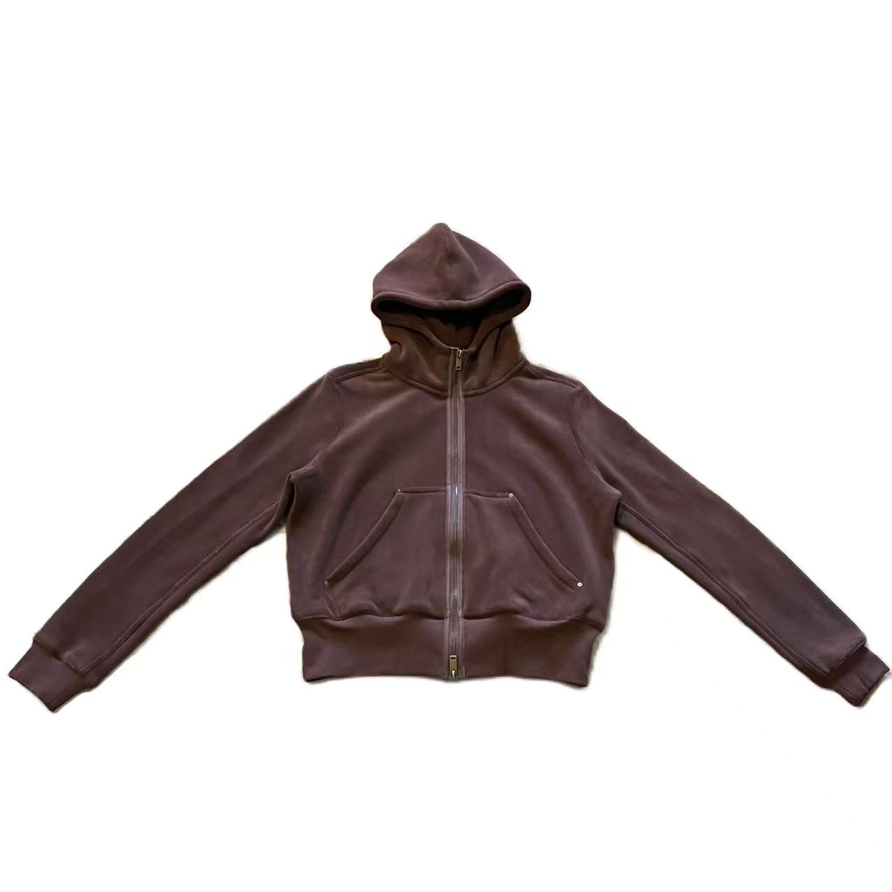 【秀秀新品】里外颗粒绒加厚连帽简约卫衣  时尚