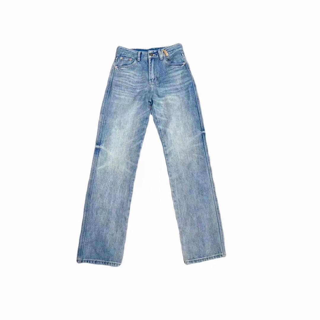 【秀秀福利】直筒牛仔长裤 百搭