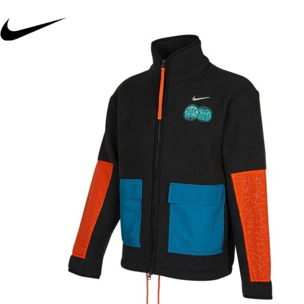 NIKE耐克外套男2023秋冬新款运动服羊羔绒百搭立领夹克DQ5061-010