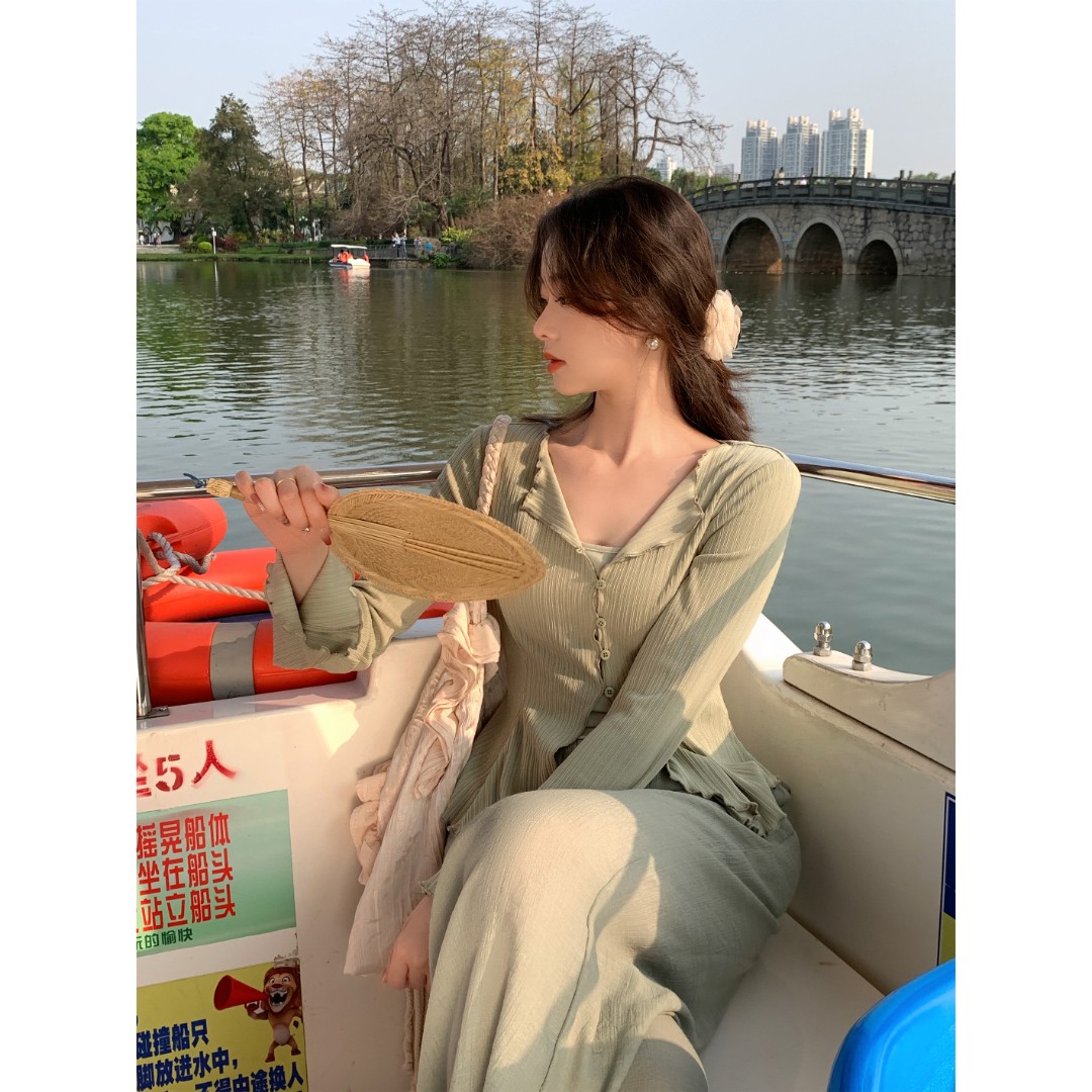 EIA一尧【柔心然】新中式禅意风气质国风女装上衣裤子三件套套装