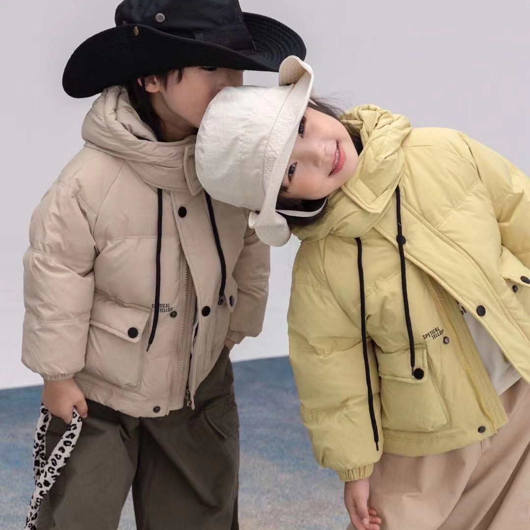 腰带款年儿童时尚中长款女宝冬季韩版羽绒服小童冬款