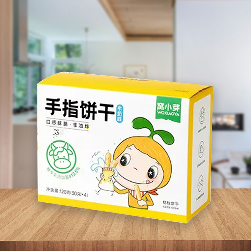 WXY宝宝手指饼干 牛奶味120克(30克X4)【3盒】