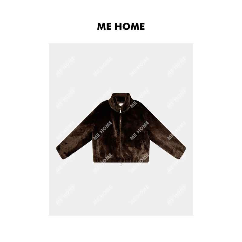ME HOME 深咖毛毛外套 2023冬季新款外套 23ME3193