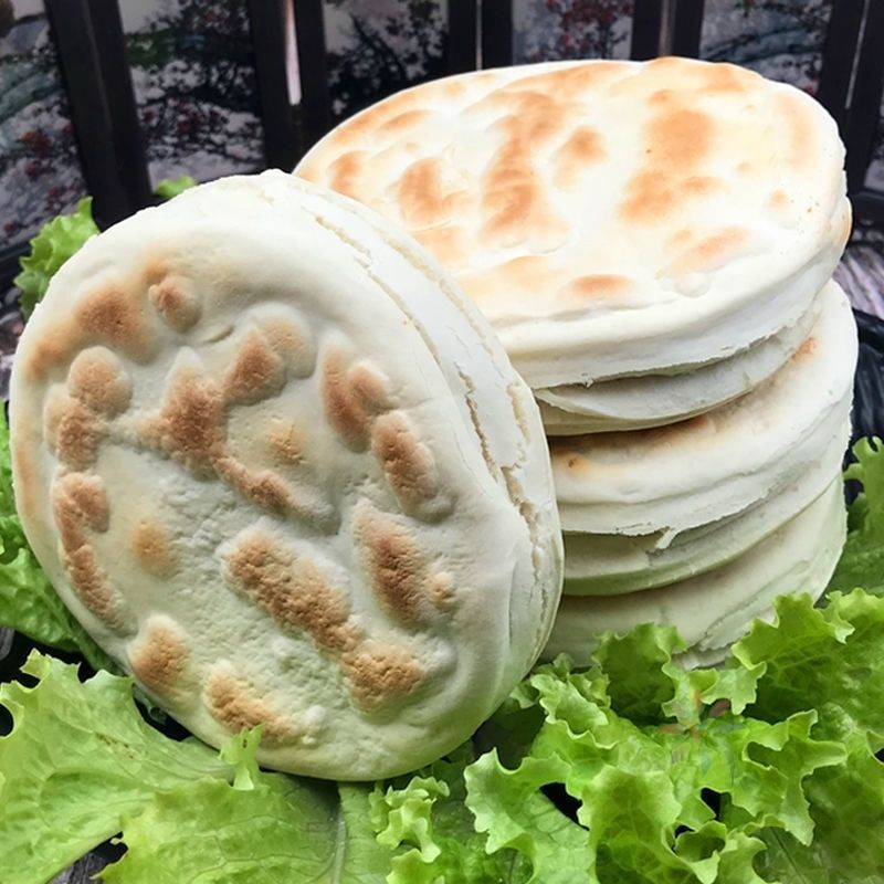 甘肃临夏广河清真白馍馍纯手工肉夹馍白饼子新鲜馍馍/0lb蔬菜组合