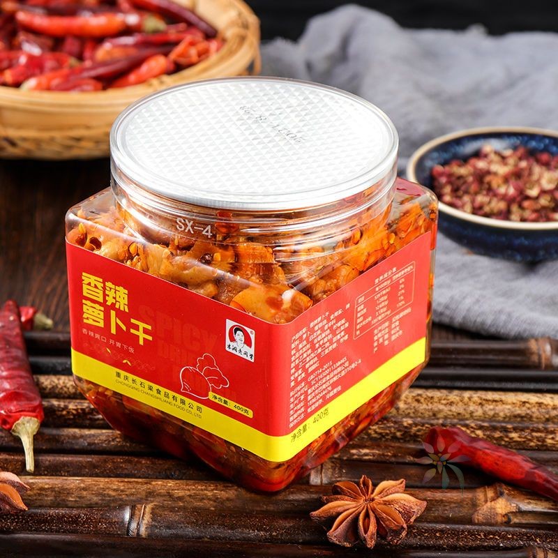 重庆麻辣萝卜干香辣下饭菜木洞老同学萝卜丁开菜瓶装/0lb蔬菜组合