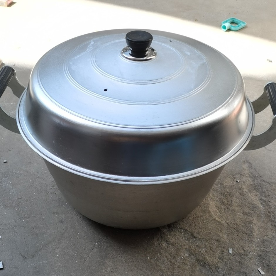 蒸馒头锅两层篦子纯铝材料手工浇筑铝锅