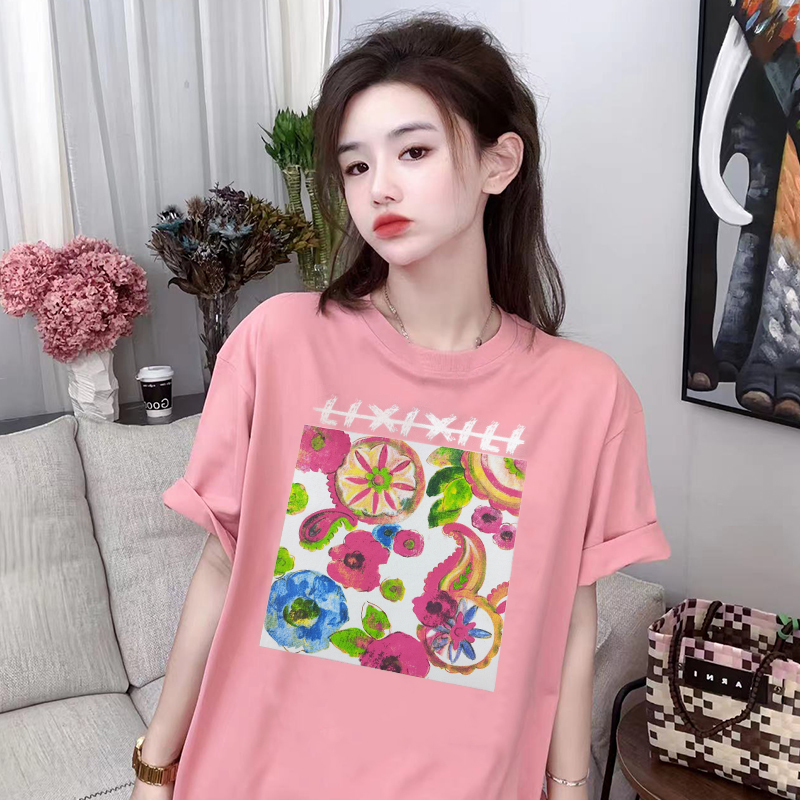 x李西西【托斯卡纳】 秋冬磨毛内搭短袖室内t恤  宽松休闲时尚纯棉