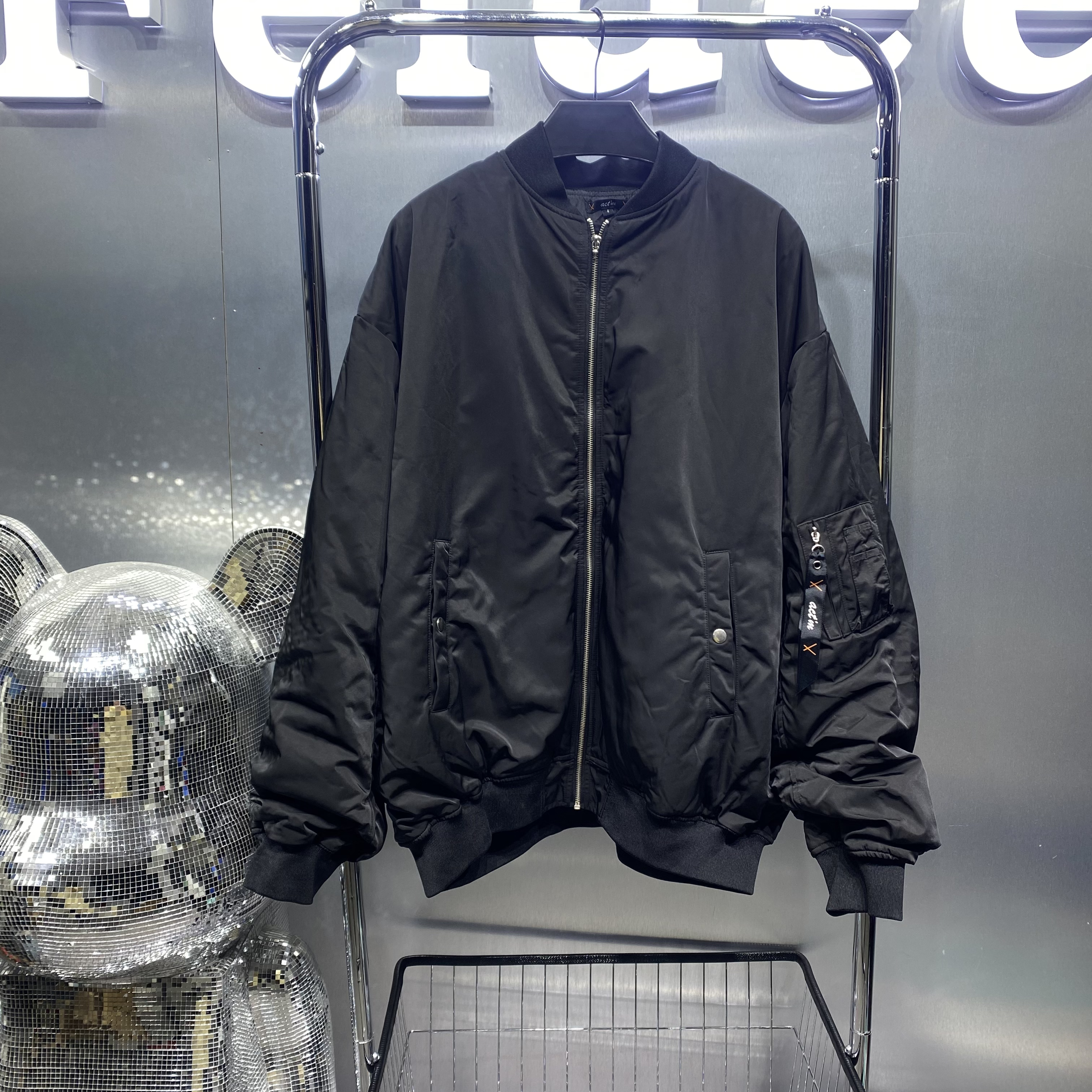 F04<拉链头瑕疵>男士秋冬飞行时尚棉衣外套112201