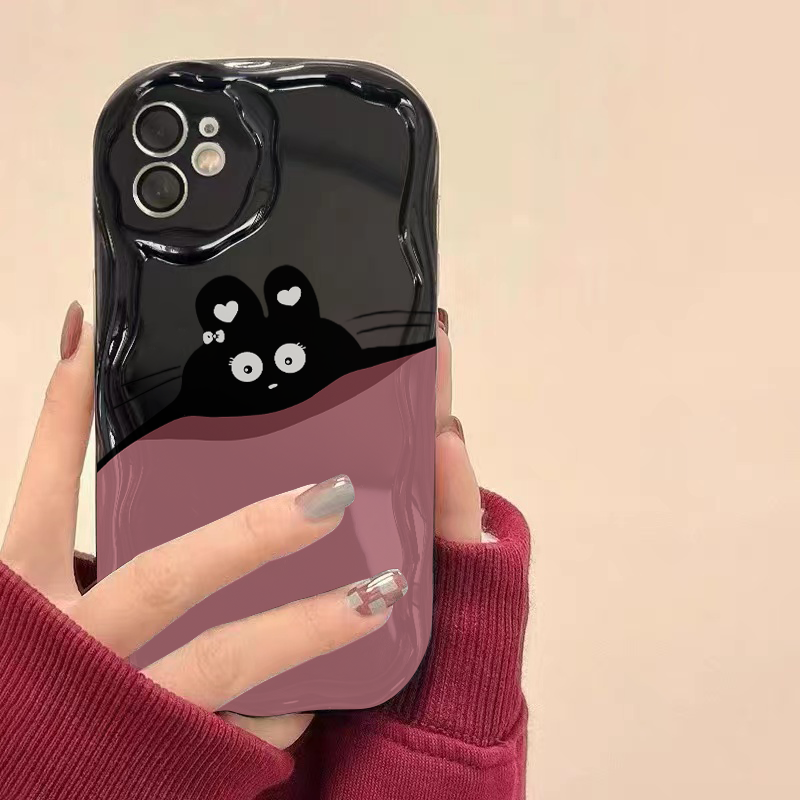 卡通煤球Phone14Promax苹果13手机壳12全包xsmax防摔xr软壳11pro