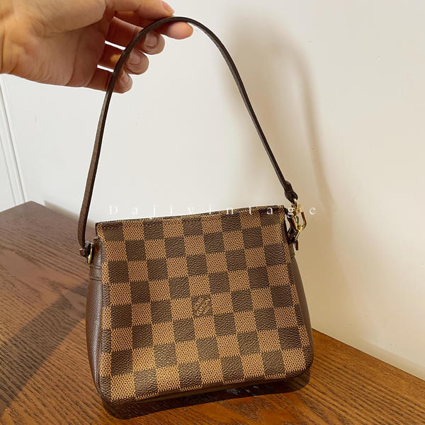 大吉中古/LV棋盘格小方胖手提包