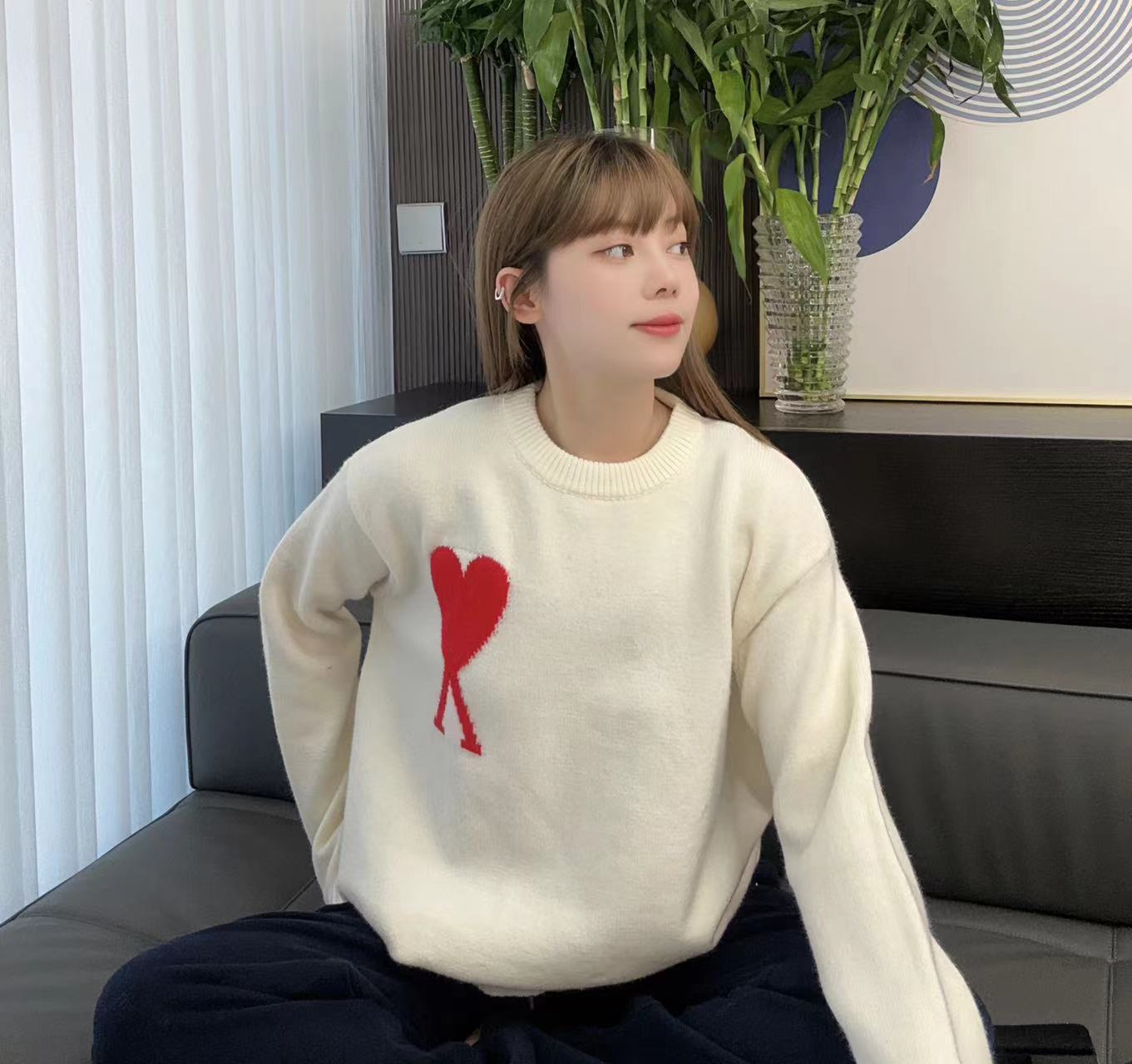 【暖呼呼】奶白色毛衣