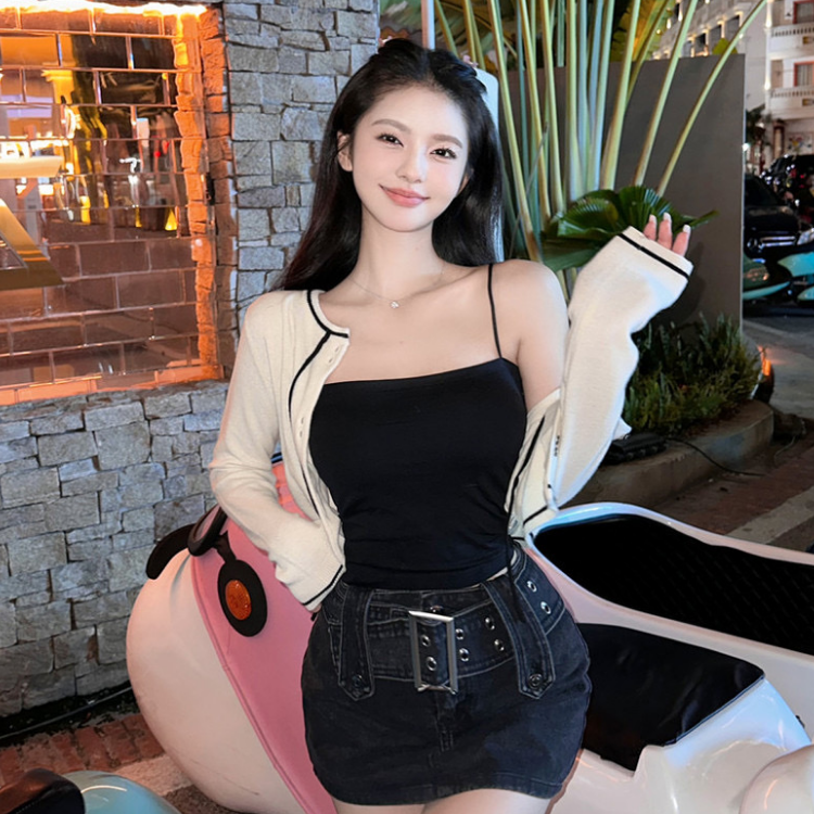 吊带背心女带胸垫纯色美背辣妹上衣外穿裹胸气质内搭性感无袖抹胸