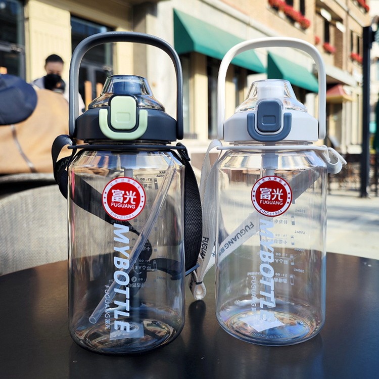 富光大容量水杯新款耐高温防摔男运动健身水壶食品级塑料太空杯子