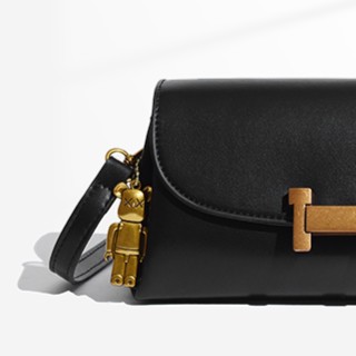 2023时尚百搭长条包潮流轻奢斜挎黑色单肩包065