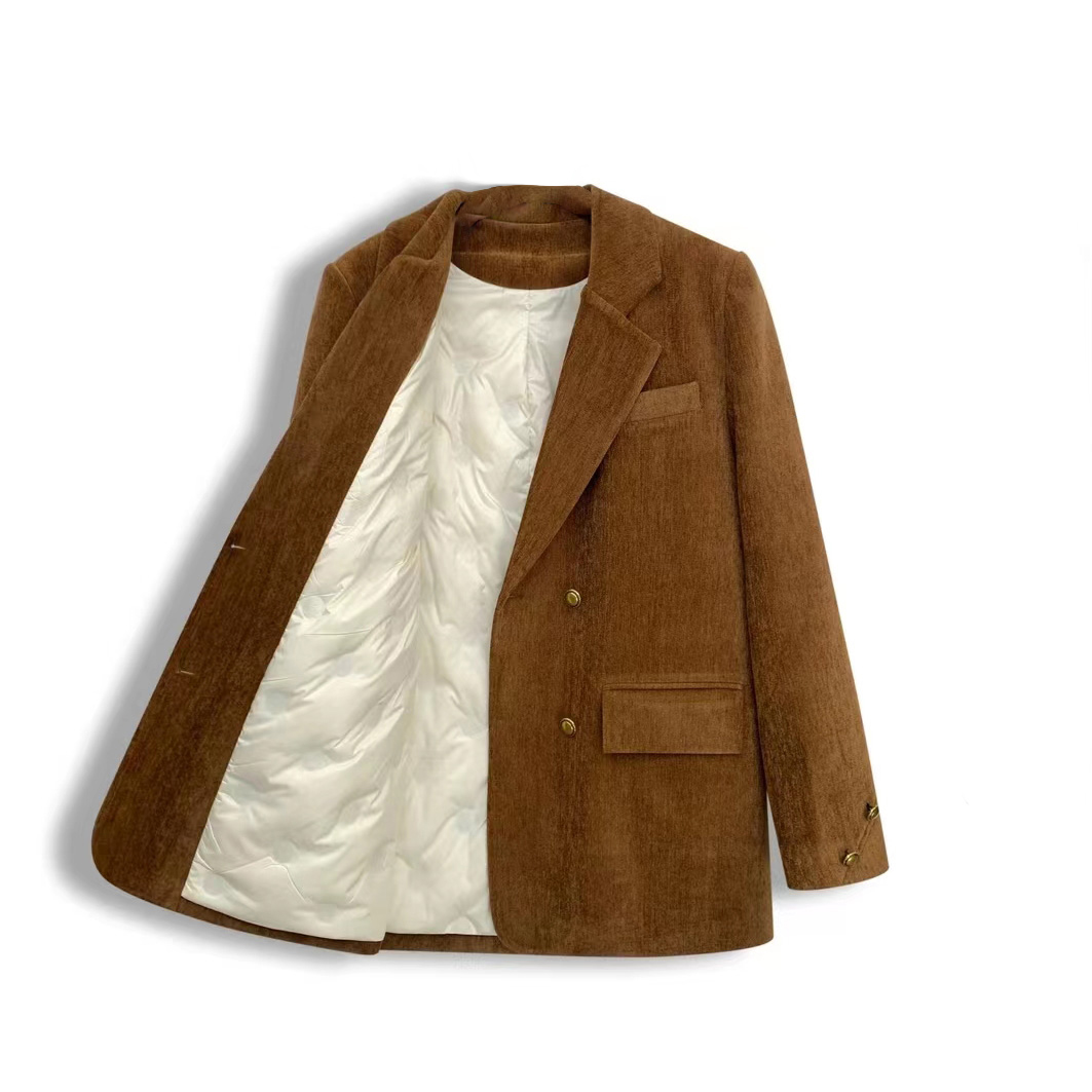 【陈安专享】23066新款西装外套白鸭绒羽绒服厚款冬季外套