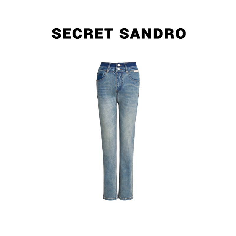 【竹竿裤】Secret Sandro 鸥纪儿 牛仔裤 K23220345R