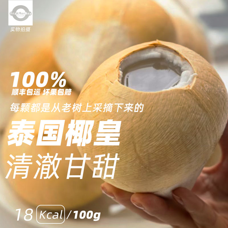 【顺丰包邮】泰国老树椰皇香水椰子蛋牛奶椰皇400-1000g热带水果