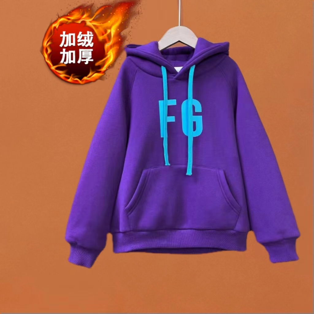 现货糕糕绒男女童加绒连帽卫衣中大童一体绒加厚上衣冬【不含衬衫】