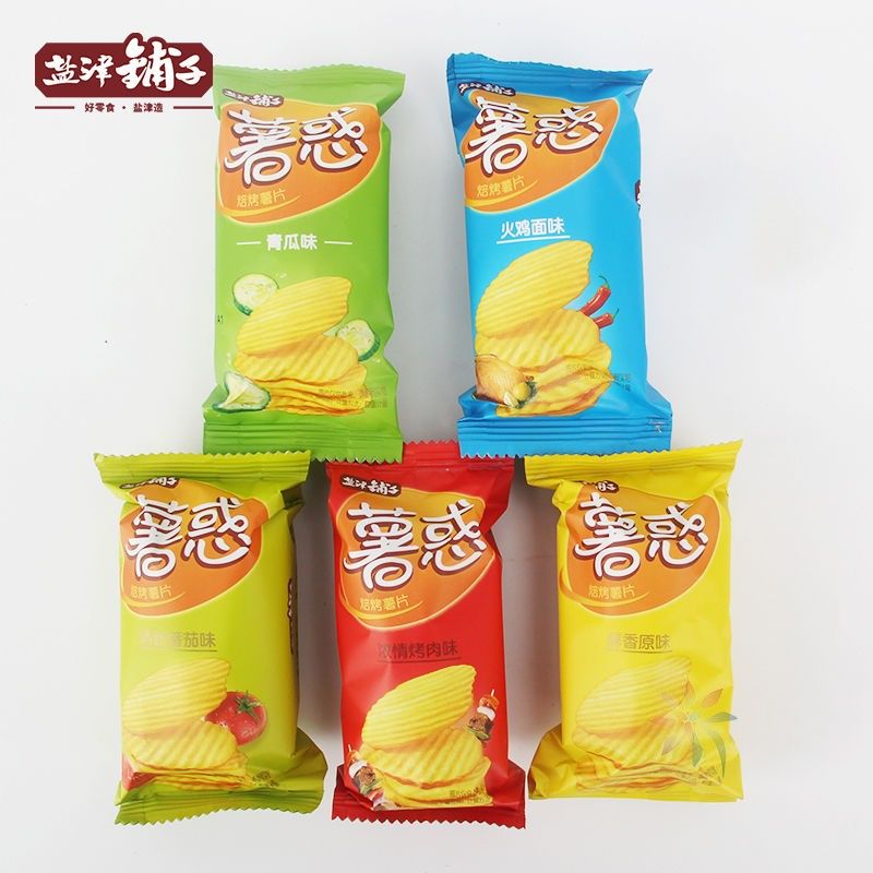 盐津铺子薯片薯惑烘烤薯片散装番茄原味烤肉非油炸薯/0lb蔬菜组合