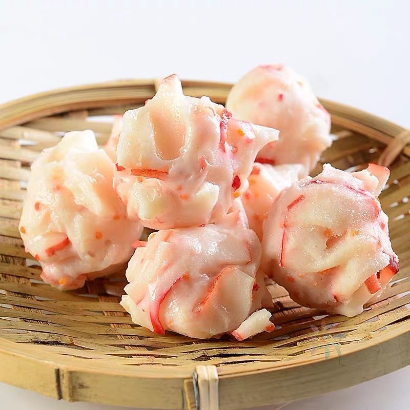 龙虾丸新鲜手工涮火锅烧烤食材关东煮鱼籽龙虾球批发/0lb蔬菜组合
