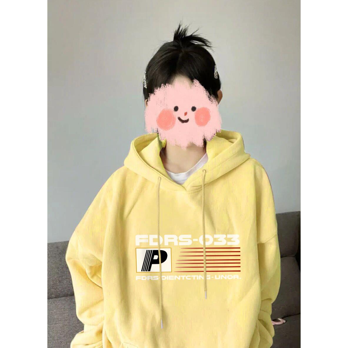 日系复古连帽卫衣女春秋薄款oversize潮慵懒风宽松小众设计感外套