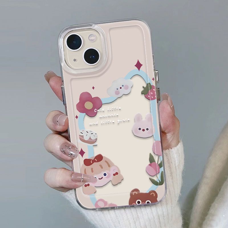 ins风女孩插画适用14promax手机壳11软13pro新款iPhone12苹果