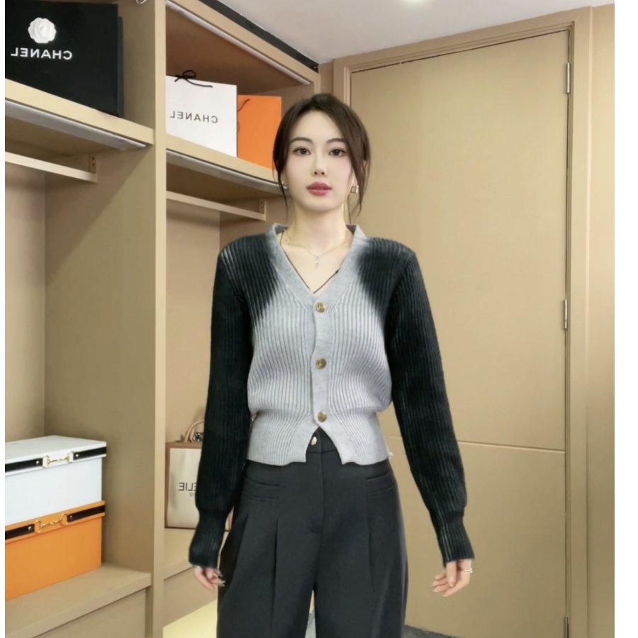 【晚来冬意】老板高FAFA热力感穿搭原创设计·高定品质针织毛衣20008