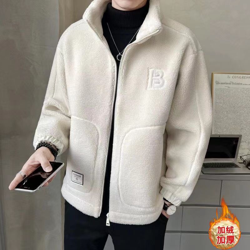 【小扬哥推荐】新款加厚加绒毛外套男士秋冬季棉服男装开衫棉休闲