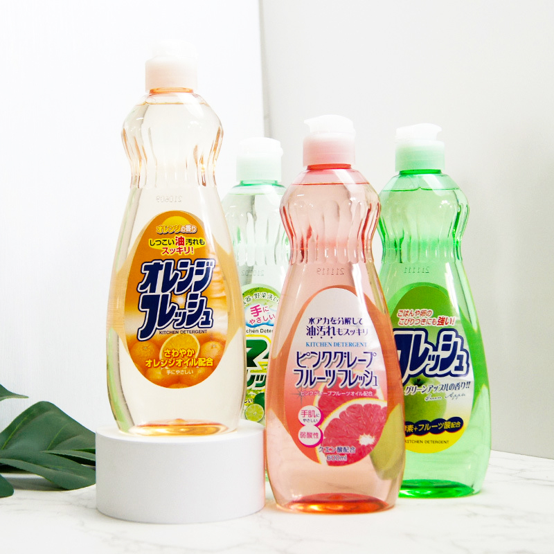 火箭洗碗液洗洁剂弱酸性家庭装餐具果蔬清洁去油污日本原装洗涤剂