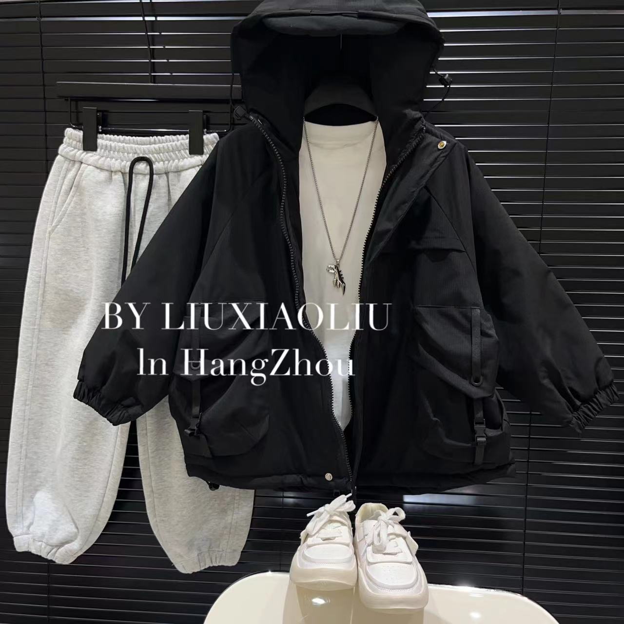 BY LIUXIAOLIU【聚焦】韩版高货设计师款冬季儿童外套6180