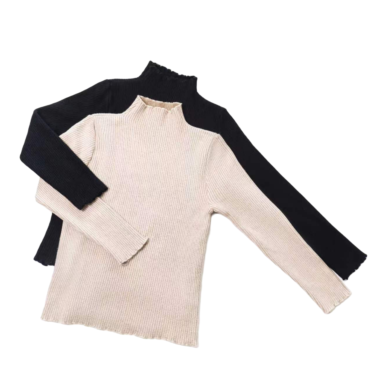 半高领加绒保暖毛衣